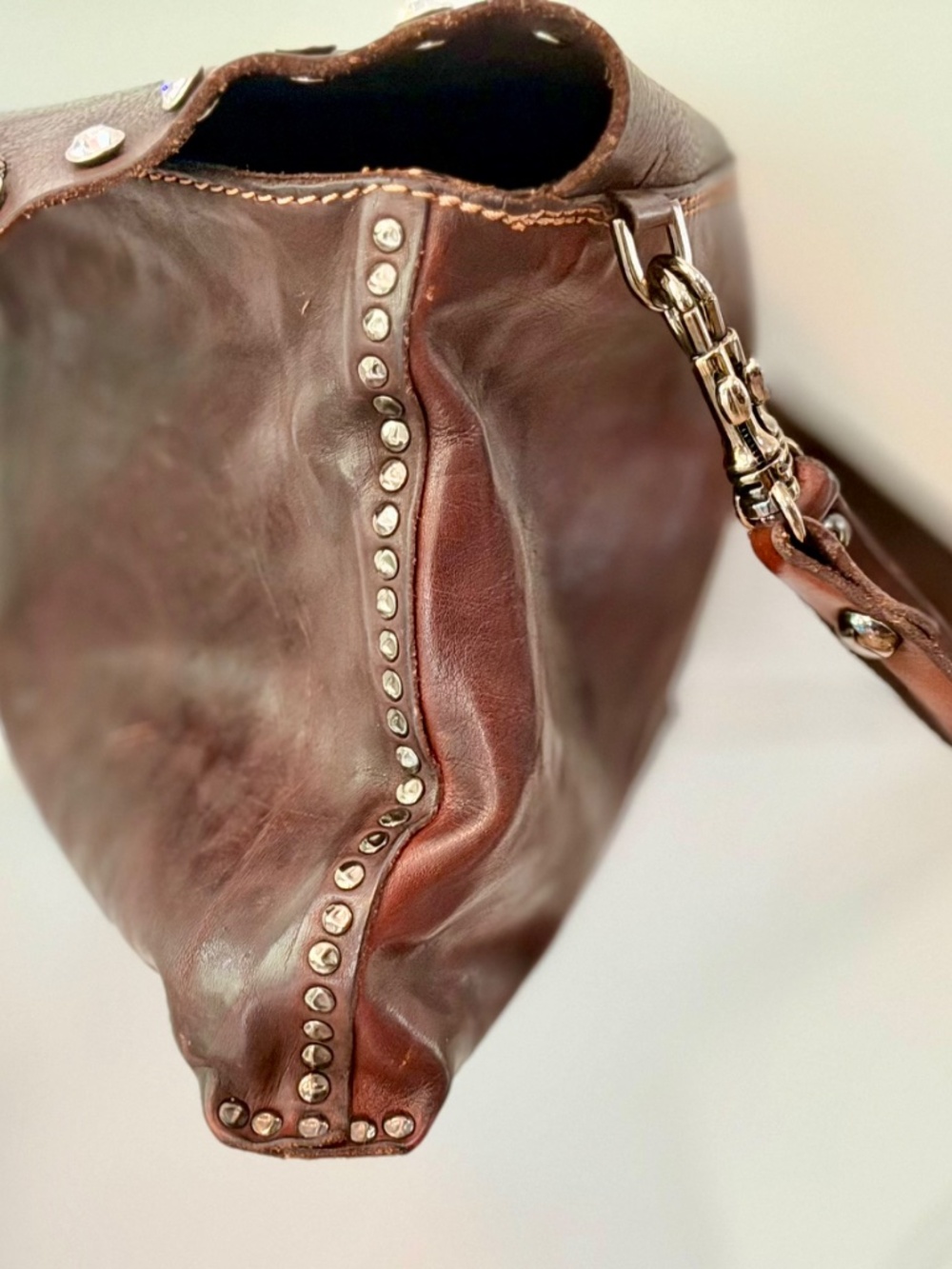 CAMPOMAGGI Italian Studded Leather Purse &Pouch - Picture 6 of 12